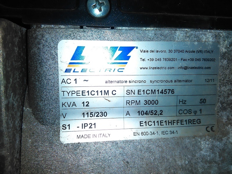 Продается бывший в употреблении (б/у) бензиновый генератор Robin-Subaru EB12.0/230-SLE